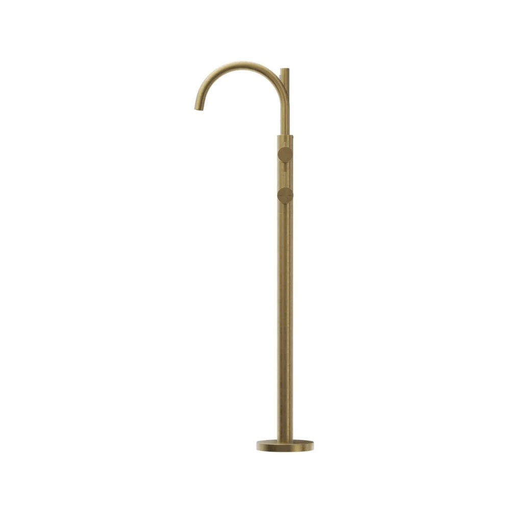 BELLA VISTA LVB MICA FREESTANDING BATH MIXER WITH HAND SHOWER 990MM LIVING BRASS