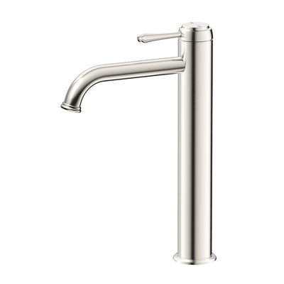 BELLA VISTA MICA HERITAGE LEAD FREE TALL BASIN MIXER 292MM BRUSHED NICKEL