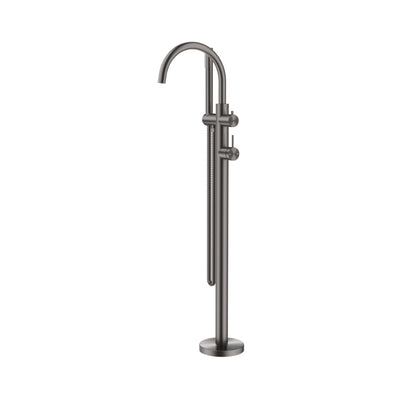 BELLA VISTA MICA FREESTANDING BATH MIXER WITH HAND SHOWER 850MM GUN METAL
