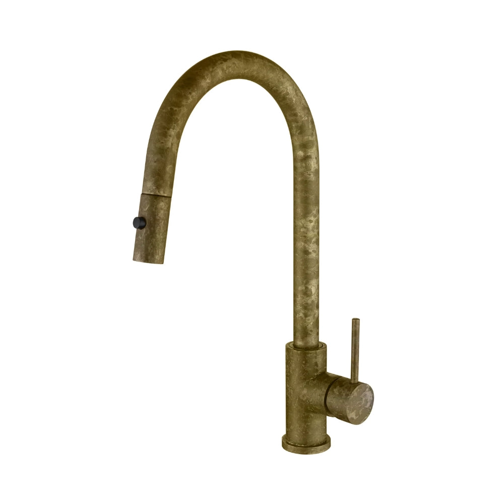 BELLA VISTA LVB MICA PULL OUT SINK MIXER 435MM LIVING BRASS