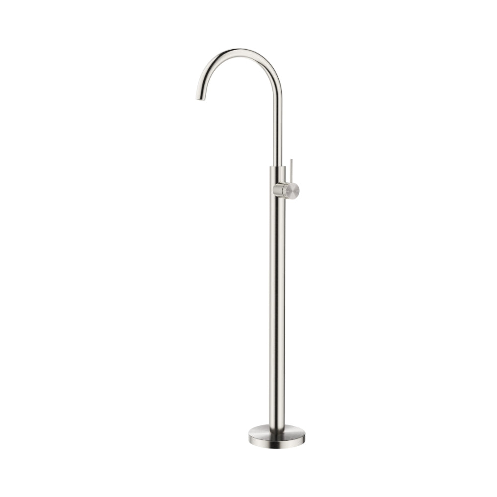 BELLA VISTA MICA FREESTANDING BATH MIXER 980MM BRUSHED NICKEL