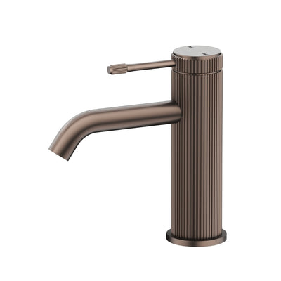BELLA VISTA MICA FLUTED LEAD FREE BASIN MIXER 160MM DUSK BRONZE