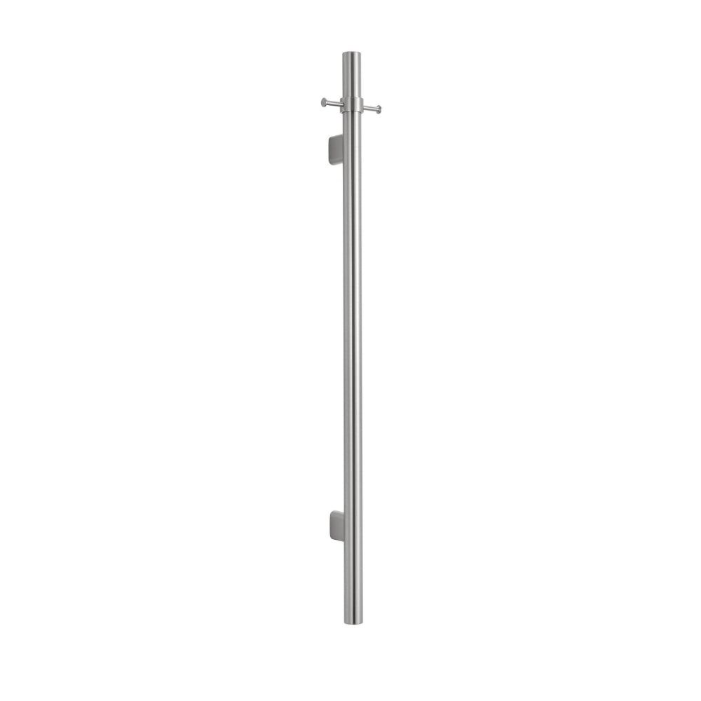 BELLA VISTA MICA VERTICAL HEATED TOWEL RAIL BRUSHED NICKEL 950MM