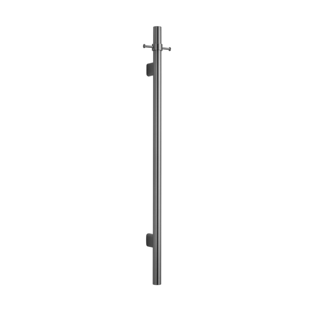 BELLA VISTA MICA VERTICAL HEATED TOWEL RAIL GUN METAL 950MM