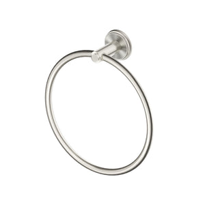 BELLA VISTA MICA HERITAGE TOWEL RING 202MM BRUSHED NICKEL