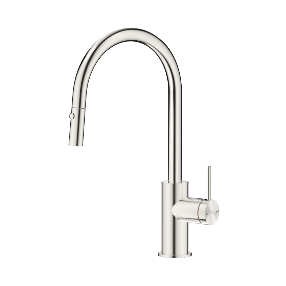 BELLA VISTA MICA LEAD FREE PULL-OUT SINK MIXER 414MM BRUSHED NICKEL