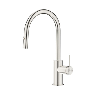 BELLA VISTA MICA LEAD FREE PULL-OUT SINK MIXER 414MM BRUSHED NICKEL