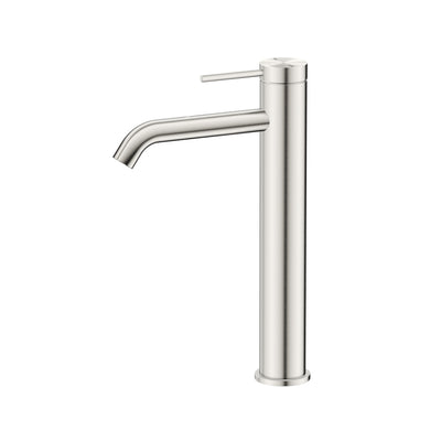 BELLA VISTA MICA LEAD FREE TALL BASIN MIXER 290MM BRUSHED NICKEL