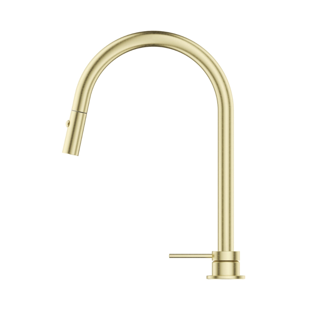 BELLA VISTA MICA LEAD FREE PULL-OUT HOB MIXER SET 375MM FRENCH GOLD
