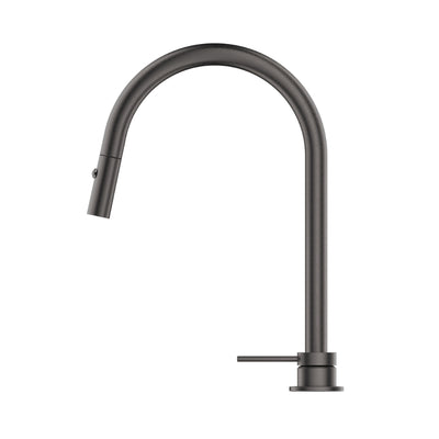 BELLA VISTA MICA LEAD FREE PULL-OUT HOB MIXER SET 375MM GUN METAL