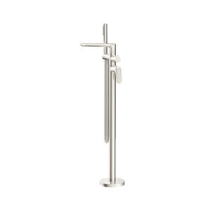 BELLA VISTA LANTRA FREESTANDING BATH MIXER WITH HAND SHOWER 917MM BRUSHED NICKEL
