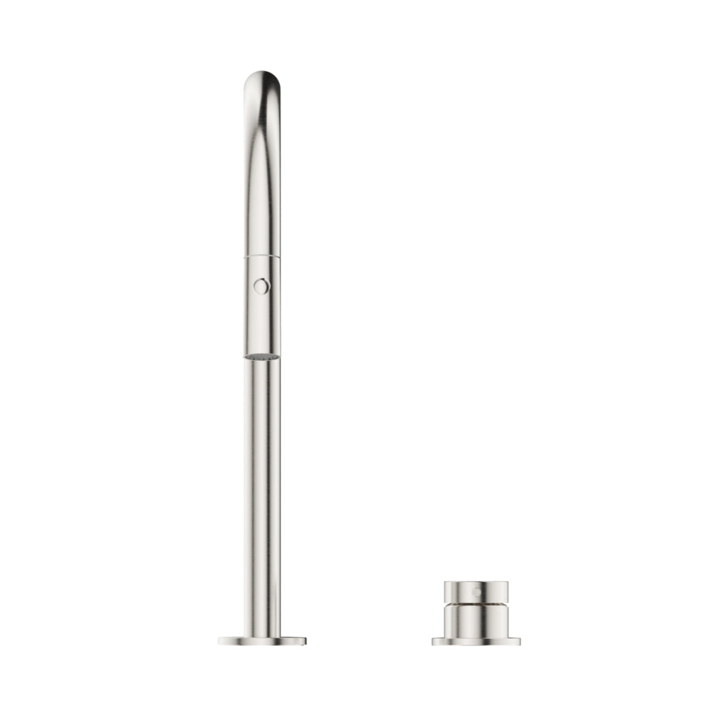 BELLA VISTA MICA LEAD FREE PULL-OUT HOB MIXER SET 375MM BRUSHED NICKEL