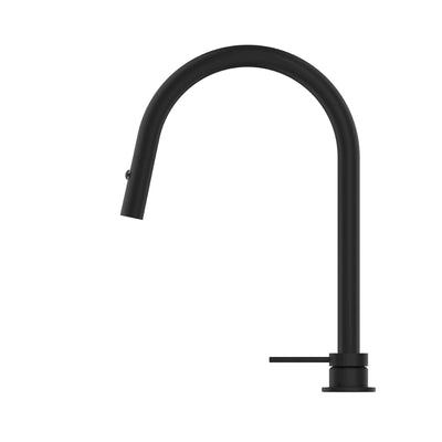 BELLA VISTA MICA LEAD FREE PULL-OUT HOB MIXER SET 375MM BLACK