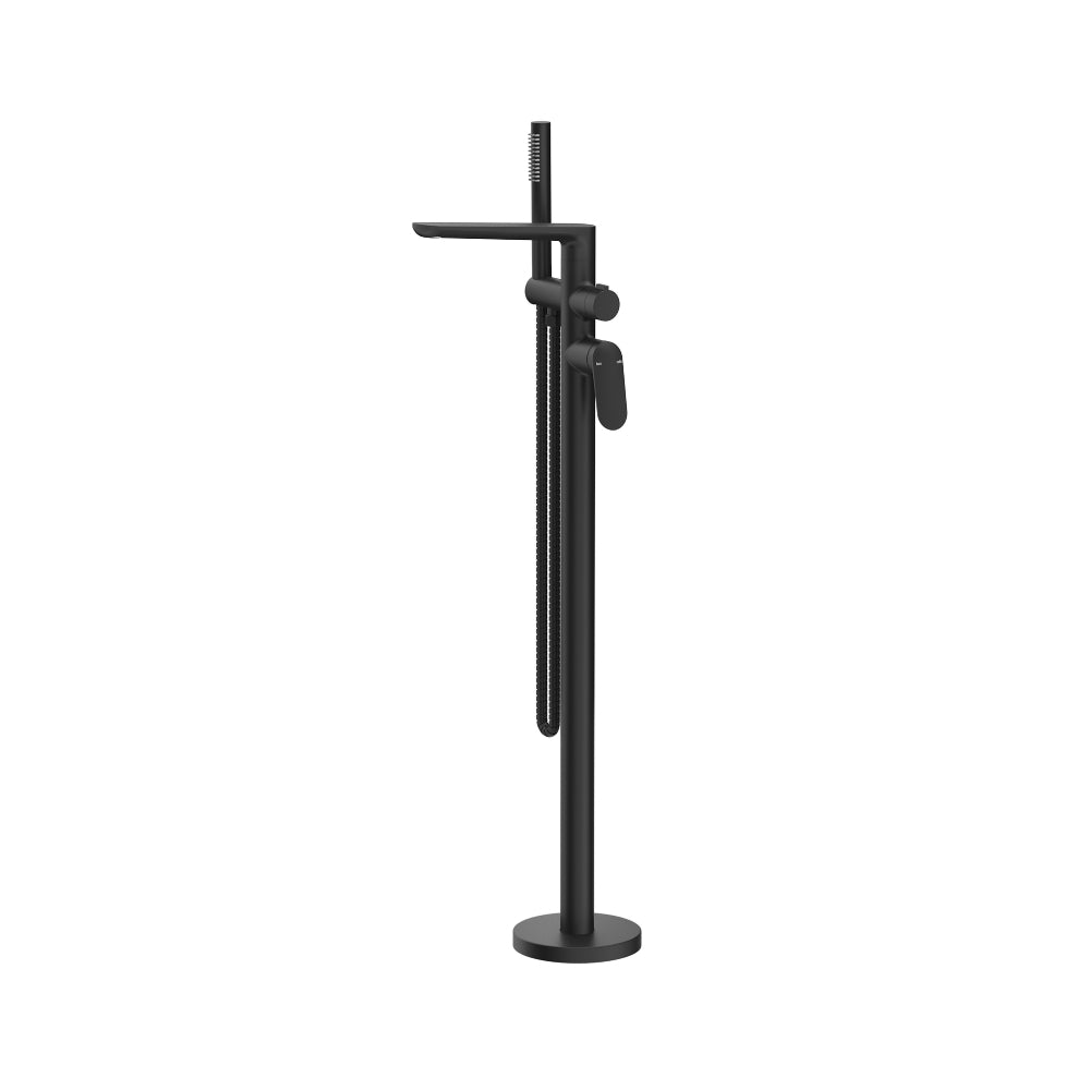BELLA VISTA LANTRA FREESTANDING BATH MIXER WITH HAND SHOWER 917MM BLACK