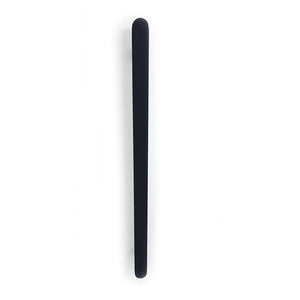 RADIANT HEATING VERTICAL FLAT BAR HEATED SINGLE TOWEL RAIL MATTE BLACK 930MM