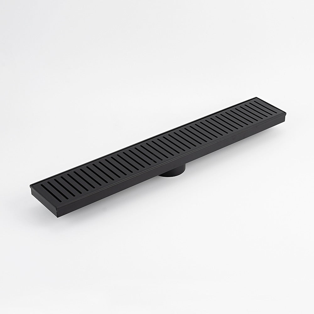 RADIANT HEATING LINEAR SLOTTED FLOOR GRATE MATTE BLACK 900MM