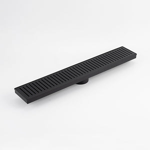 Radiant Heating Linear Slotted Floor Grate 900mm Matte Black