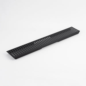 RADIANT HEATING LINEAR PATTERNED FLOOR GRATE 800MM MATTE BLACK