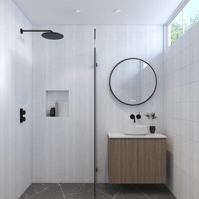 RADIANT HEATING GLÖDA OLËK LED MIRROR BLACK 900MM