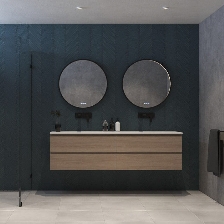 RADIANT HEATING GLÖDA OLËK LED MIRROR BLACK 600MM