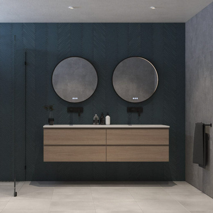 RADIANT HEATING GLÖDA OLËK LED MIRROR BLACK 900MM