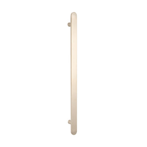 RADIANT HEATING VERTICAL FLAT BAR HEATED SINGLE TOWEL RAIL BRUSHED NICKEL 930MM
