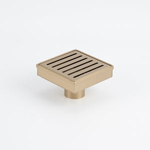 RADIANT HEATING SQUARE SLOTTED FLOOR GRATE 100MM WARM BRUSHED NICKEL
