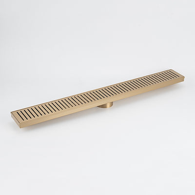 RADIANT HEATING LINEAR SLOTTED FLOOR GRATE WARM BRUSHED NICKEL (AVAILABLE IN 600MM, 700MM, 800MM AND 900MM)