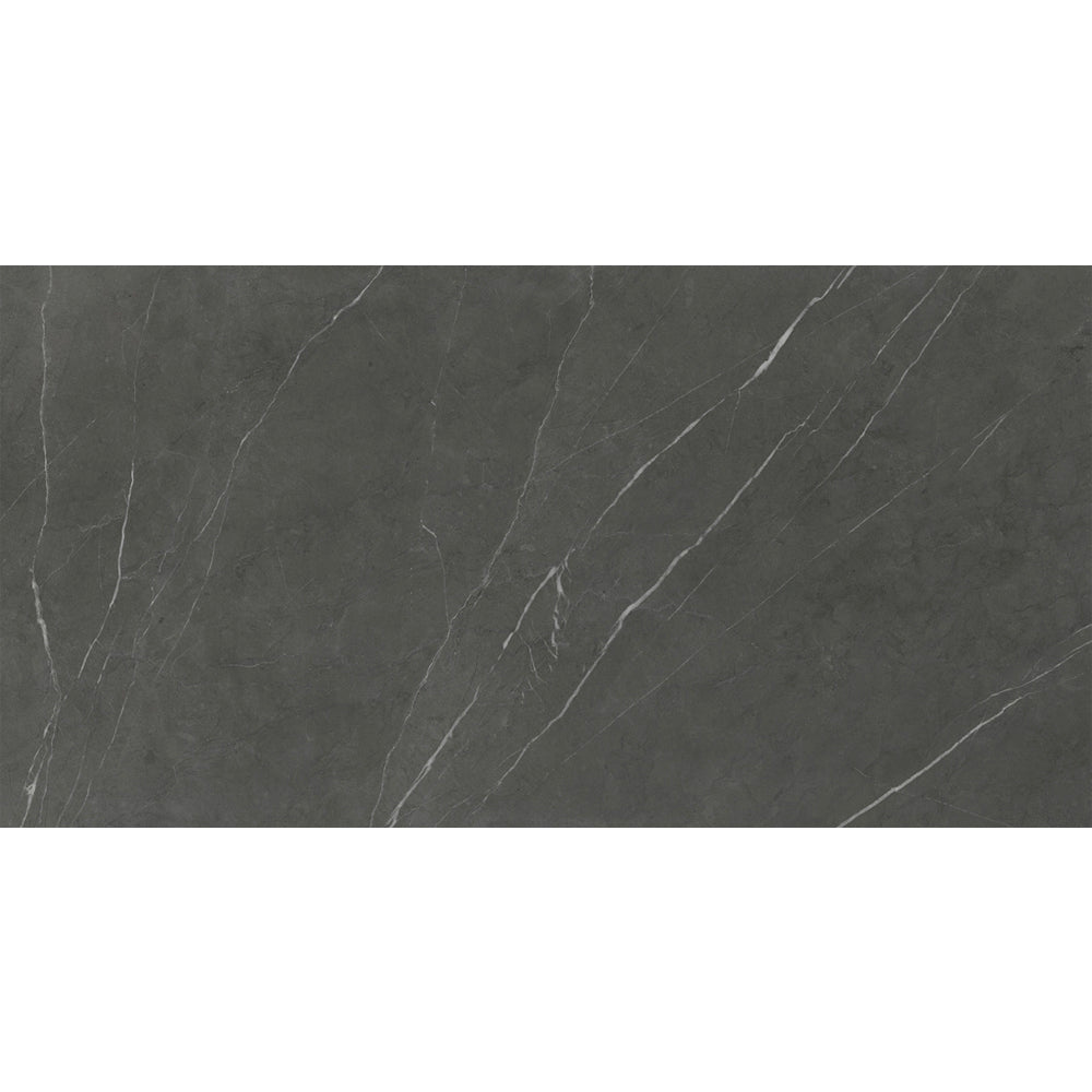 ELITE BRACCA DARK GREY POLISHED 300X600MM RECTANGULAR TILE (PER BOX)