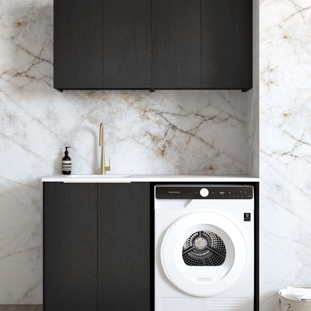 OTTI BYRON BLACK OAK 630MM WALL LAUNDRY CABINET
