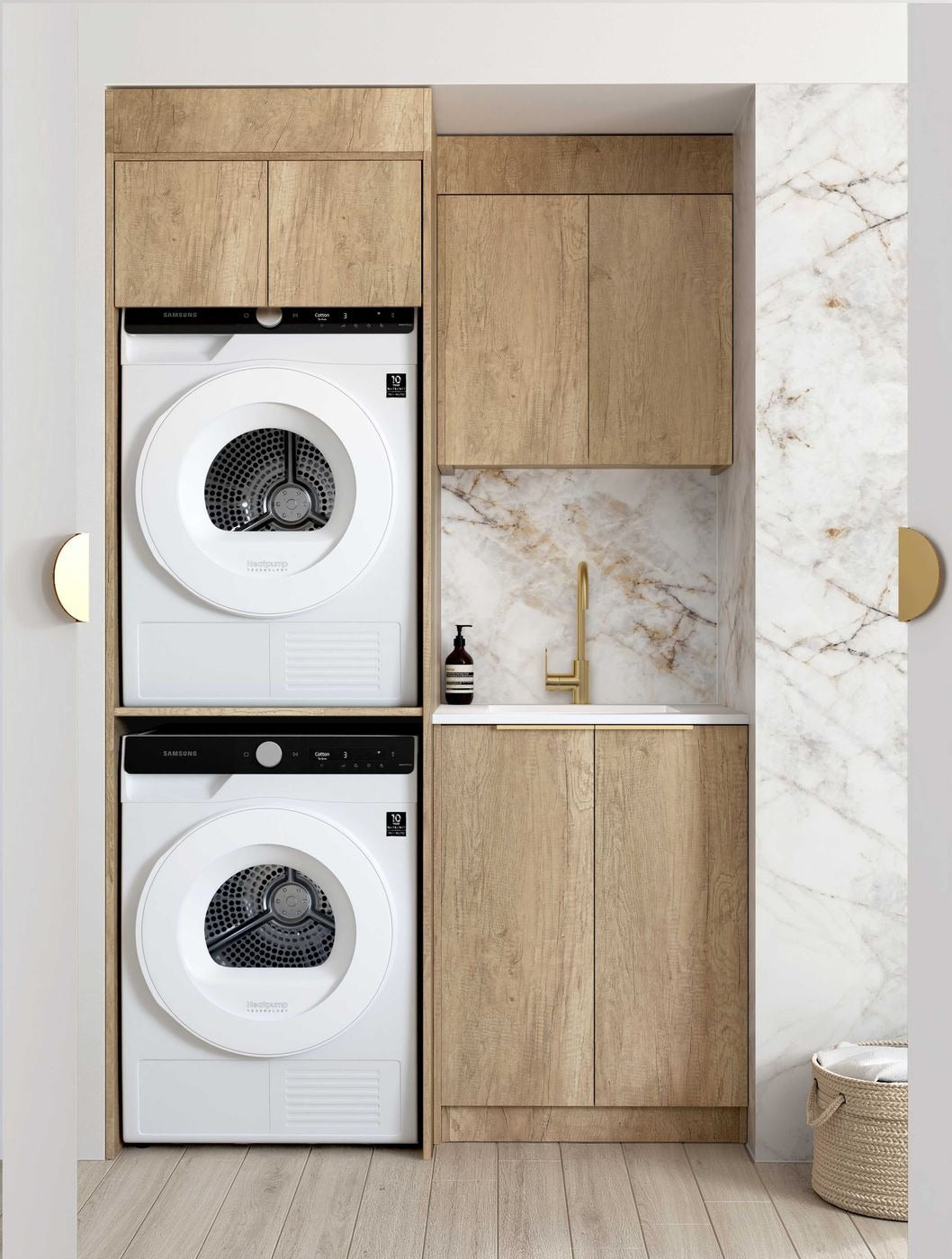 OTTI BYRON NATURAL OAK 630MM BASE LAUNDRY CABINET