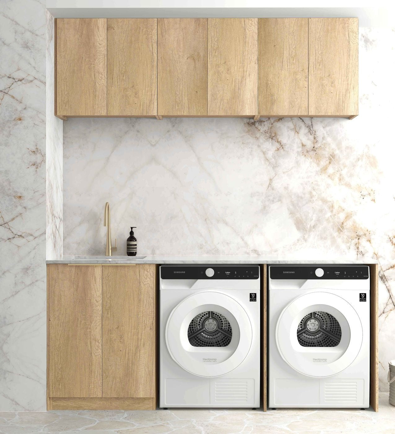 OTTI BYRON NATURAL OAK 630MM BASE LAUNDRY CABINET