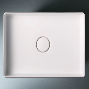 VEROTTI CAMELLIA ABOVE COUNTER FIRECLAY BASIN GLOSS WHITE 500MM