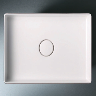 VEROTTI CAMELLIA ABOVE COUNTER FIRECLAY BASIN GLOSS WHITE 500MM