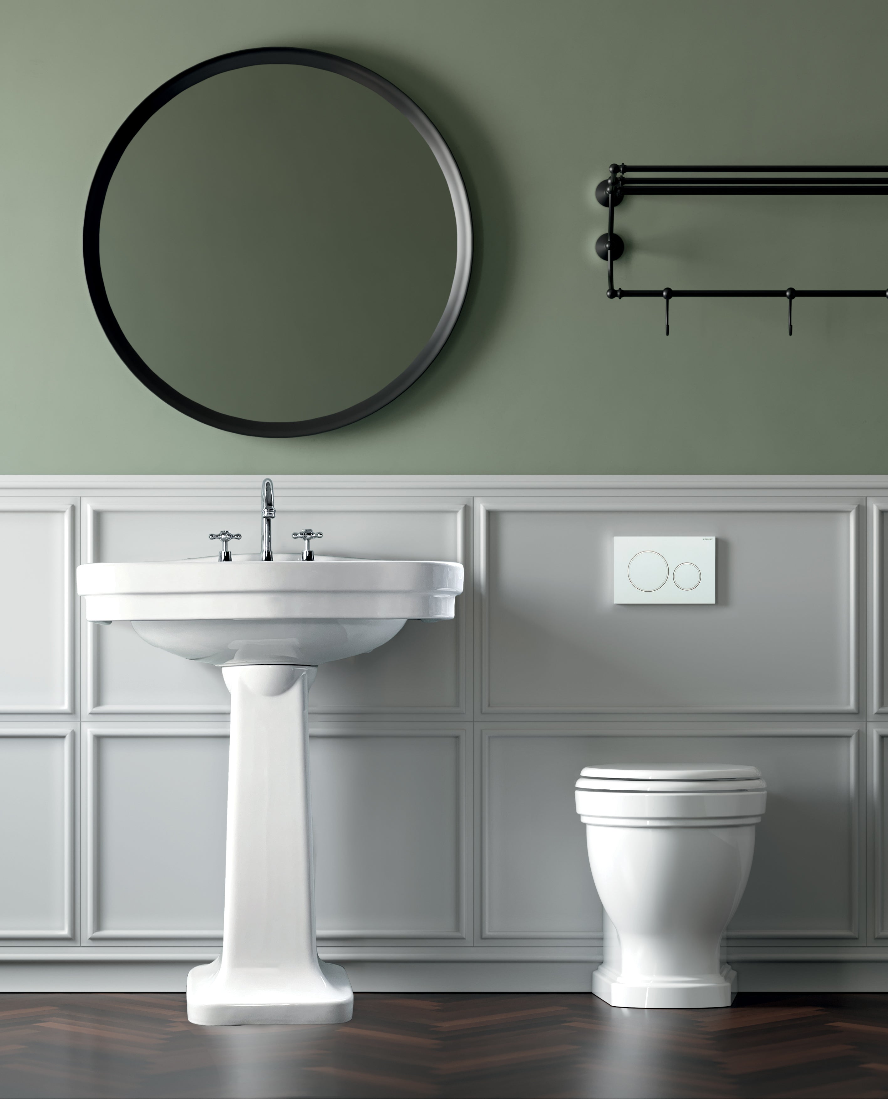 TURNER HASTINGS CLAREMONT WALL FACED PAN GLOSS WHITE
