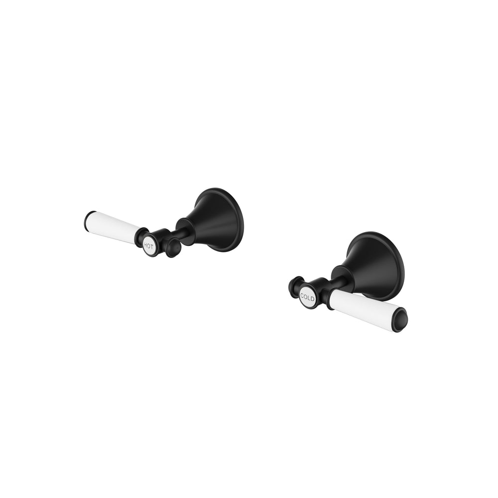 IKON CLASICO WALL TOP ASSEMBLIES MATTE BLACK (CERAMIC HANDLE)