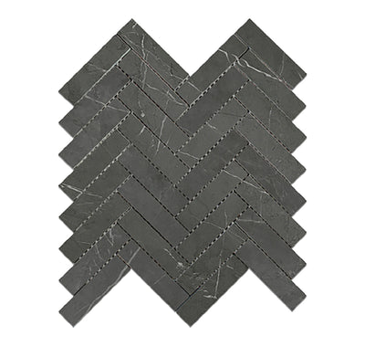 ELITE IMPORTERS BRACCA DARK GREY MATTE 287X281MM HERRINGBONE MOSAIC TILE (PER BOX)