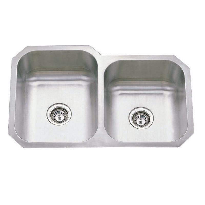 IKON CORA DOUBLE BOWL UNDERMOUNT SINK STAINLESS STEEL 808MM