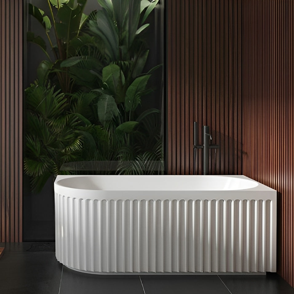 ARROW RIGHT CORNER BATHTUB MATTE WHITE (AVAILABLE IN 1500MM AND 1700MM)