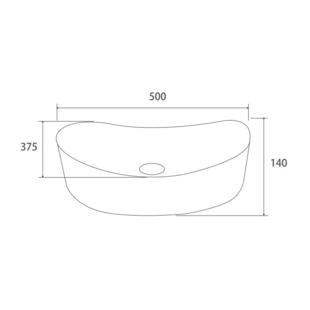 INFINITY ABOVE COUNTER GLASS BASIN 500MM
