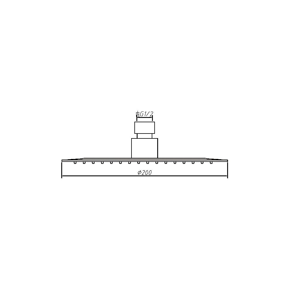 AMOZA SHOWER HEAD 200MM CHROME
