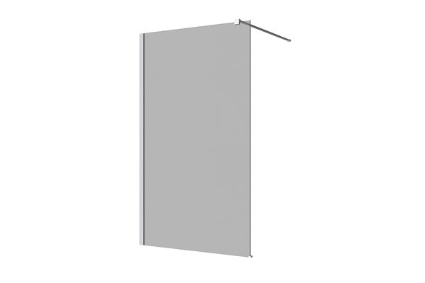 DECINA M-SERIES FRAMELESS WALL FIXED PANEL TINTED GLASS CHROME