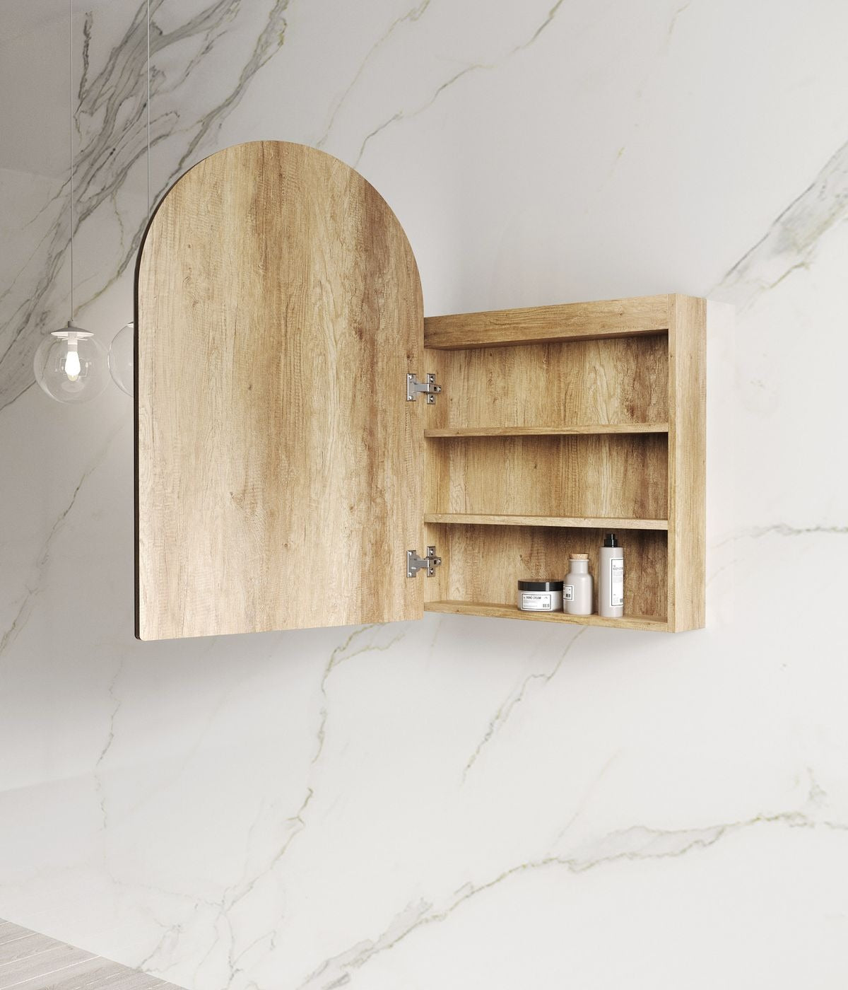 OTTI ARCHIE NATURAL OAK LED SHAVING CABINET 600X900MM