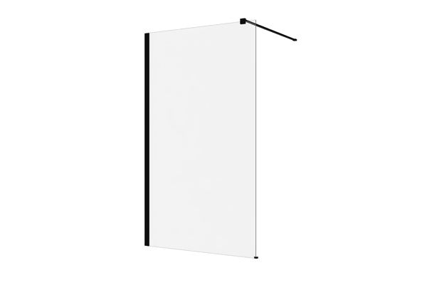 DECINA M-SERIES FRAMELESS WALL FIXED PANEL CLEAR GLASS BLACK