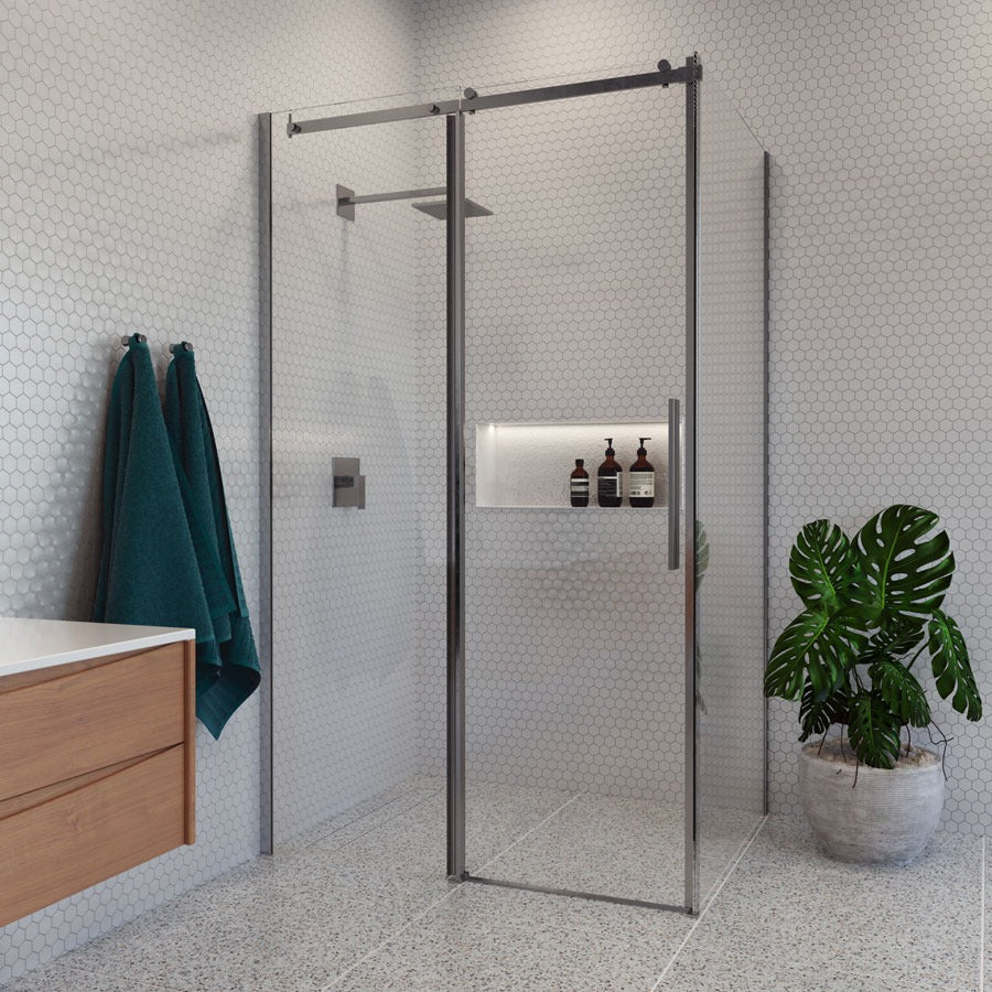 DECINA MALANDA FRAMELESS SLIDING SHOWER SCREEN CHROME