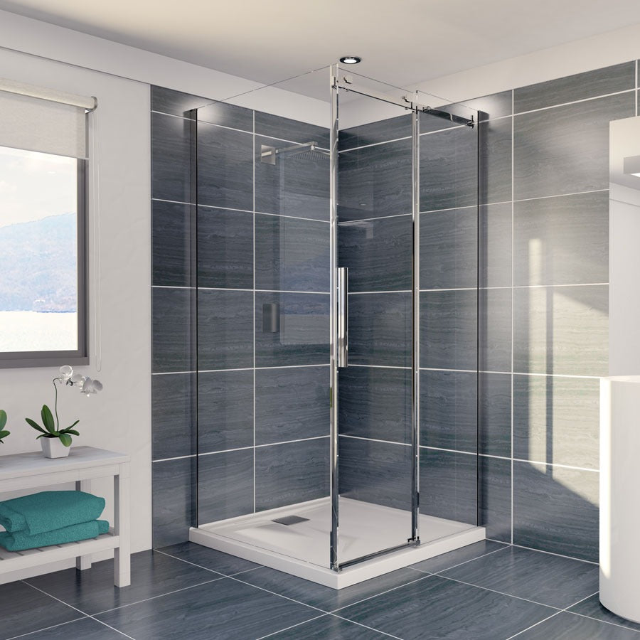 DECINA AVALON FRAMELESS SLIDING SHOWER SCREEN CHROME