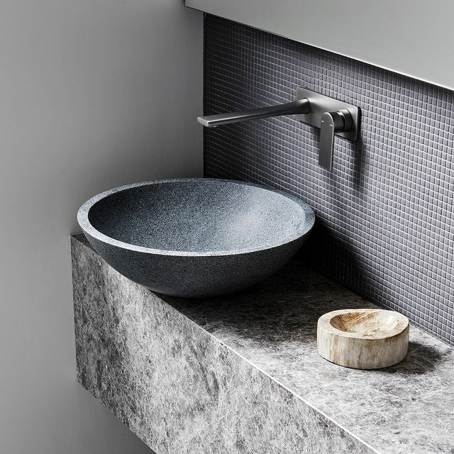 PHOENIX TEEL WALL BASIN BATH MIXER SET 200MM GUN METAL