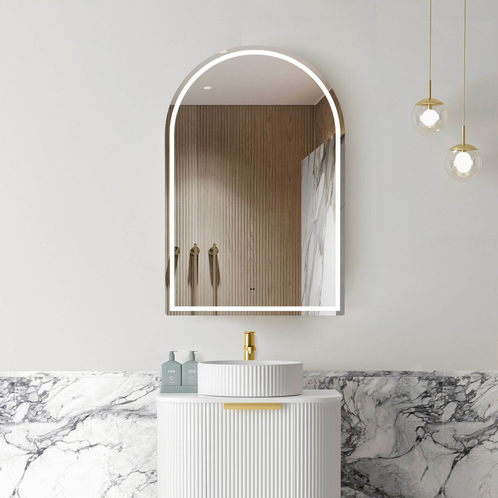 OTTI ARCHIE NATURAL OAK LED SHAVING CABINET WITH POWERPOINT 600X900MM
