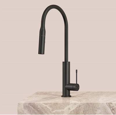 PHOENIX DEJA LEAD FREE PULL OUT SINK MIXER 499MM MATTE BLACK