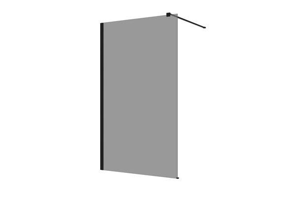 DECINA M-SERIES FRAMELESS WALL FIXED PANEL TINTED GLASS BLACK